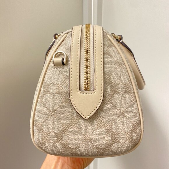 Kate Spade KG483 Spade Flower Small Dolly Duffle in Dark Beige - Picture 7 of 7